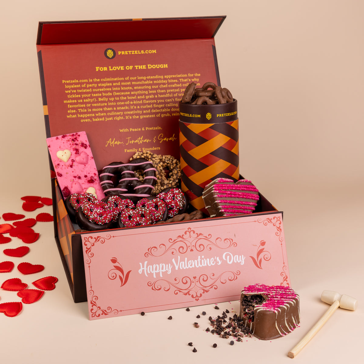 Don't Break My Heart Belgian Chocolate Pretzel Gift Box